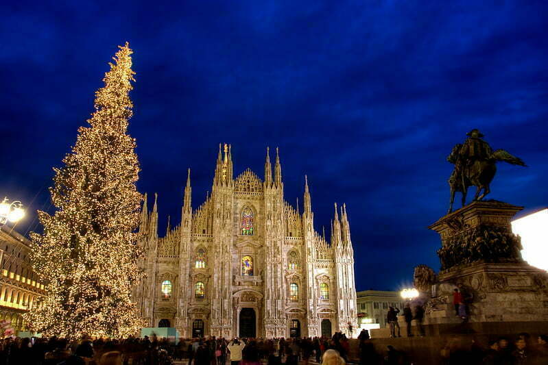 Christmas in Milan Duomo Christmas Tree
