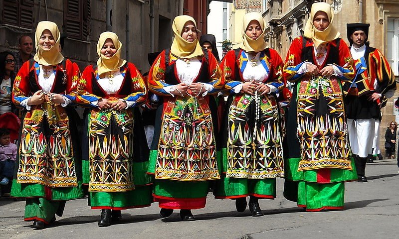 traditional italian clothing costume Sardinia